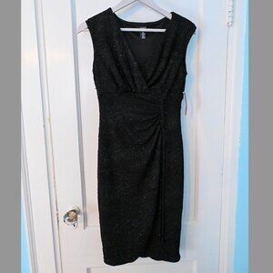 Alfani Dress Black Jewel Tones Sleeveless Glitter Stretch Party NWT - Size 6